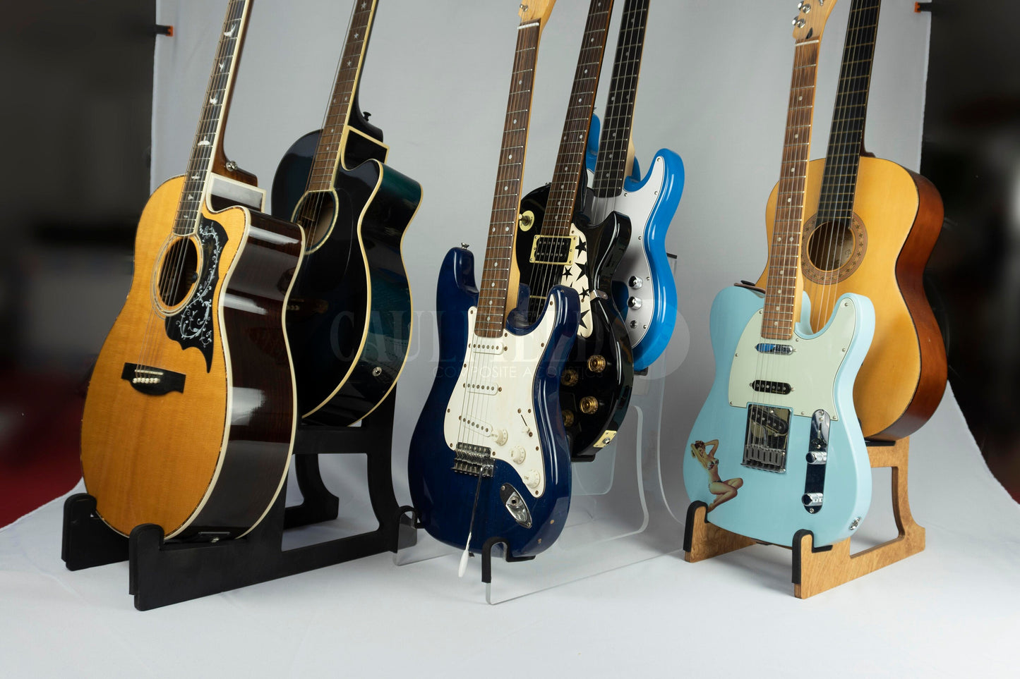 Double Decker Guitar Stand – Compact, Customisable, Handmade in Northern Ireland