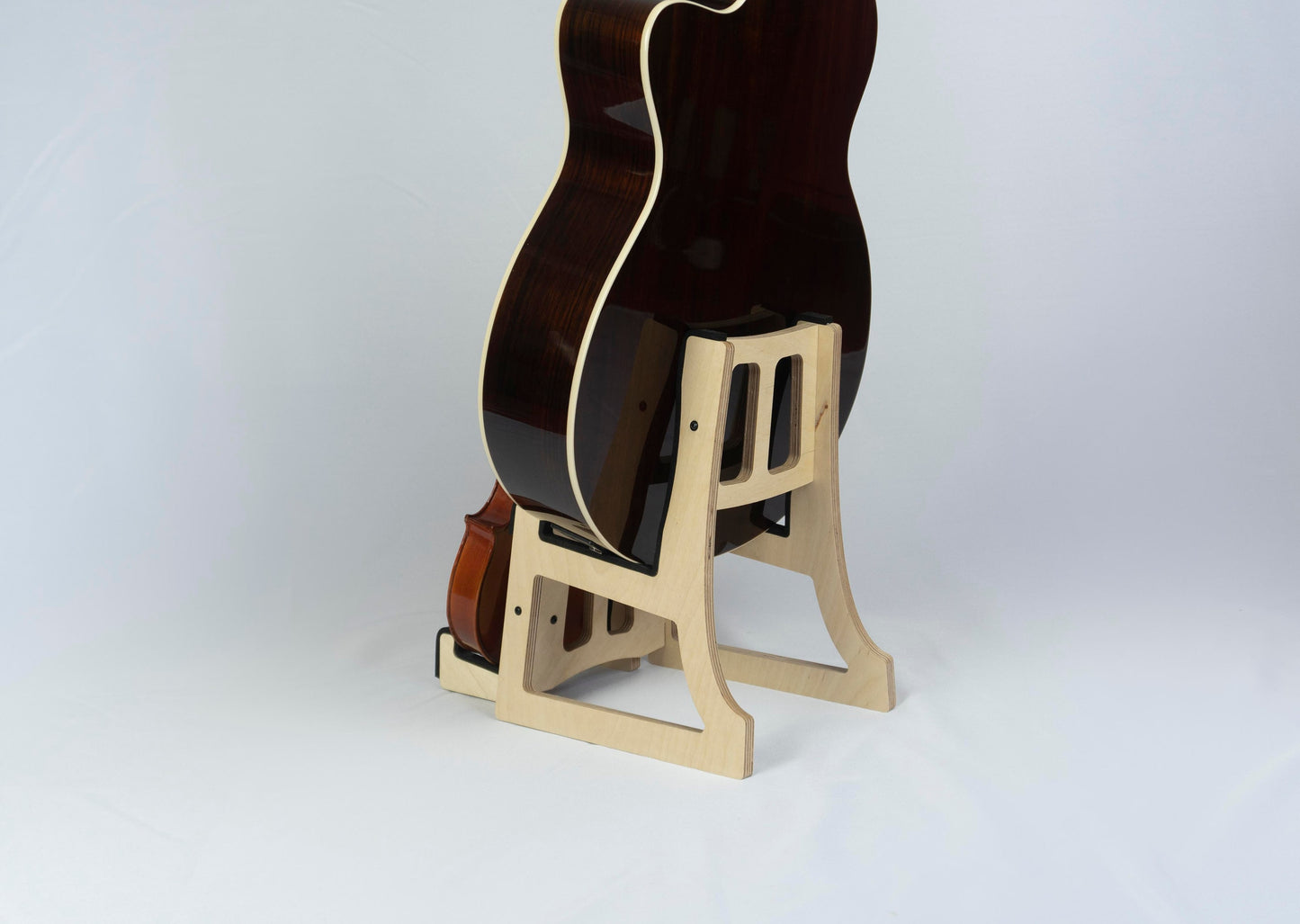 Double Decker Ukulele + Guitar Stand, Customisable for Two / 2 Ukes, Mandolin, Violin and more, Made In Ireland