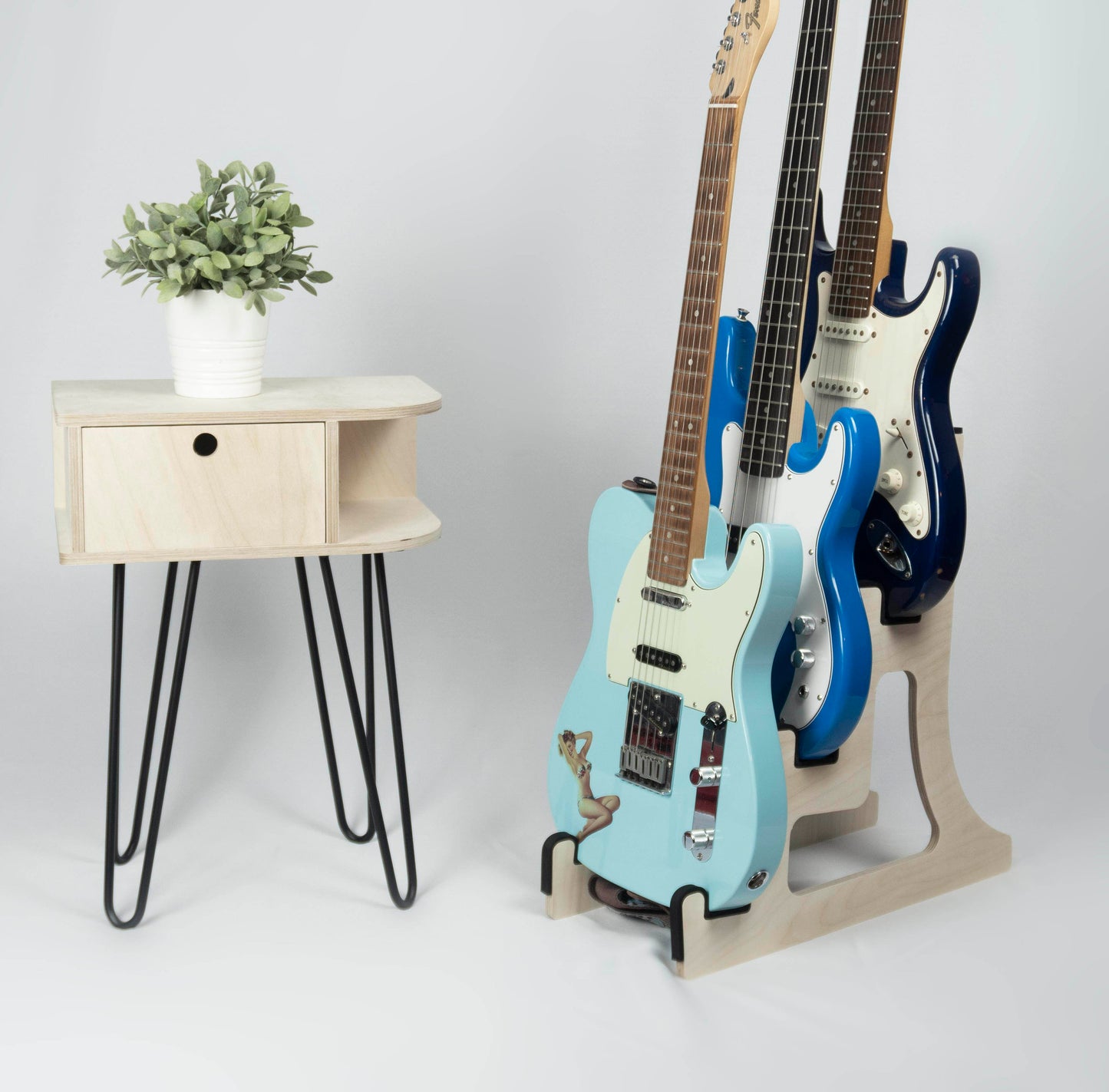 Triple Decker Musical Instrument Stand, Customisable for Guitar and more, Made In Ireland, 3/Three Guitar Stand, Holder