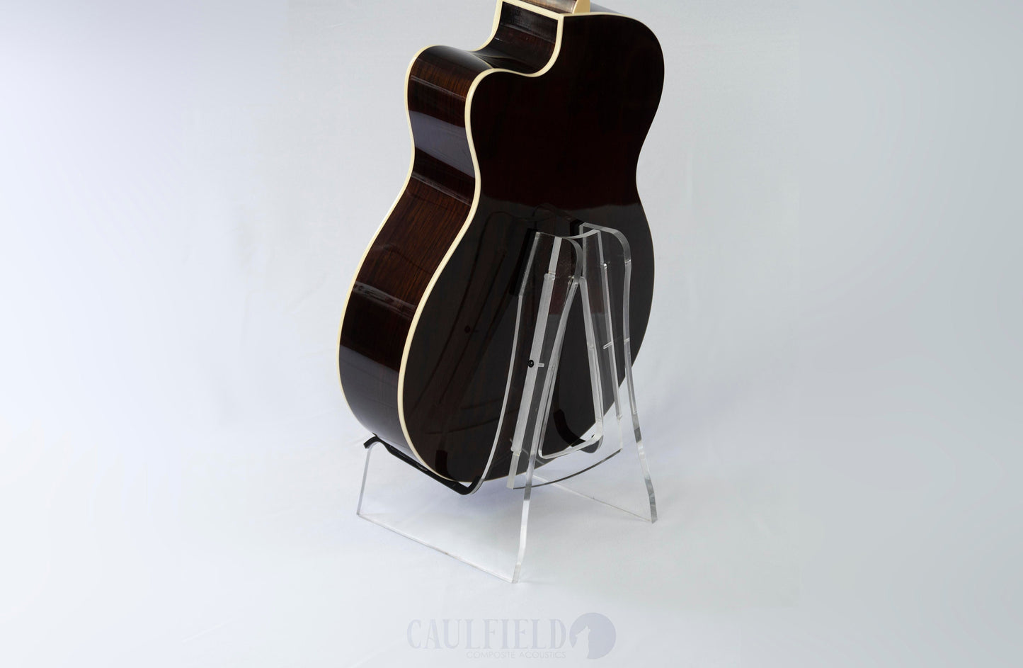 Transparent Guitar Stand - Bulletproof Polymer Glass, Made to order, 1 Guitar Holder, Customisable Transparent, Ireland