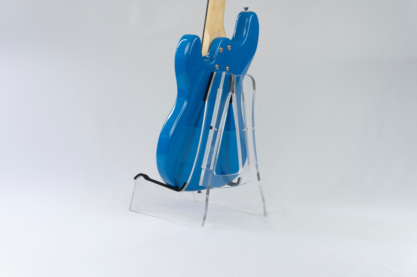 Transparent Guitar Stand - Bulletproof Polymer Glass, Made to order, 1 Guitar Holder, Customisable Transparent, Ireland