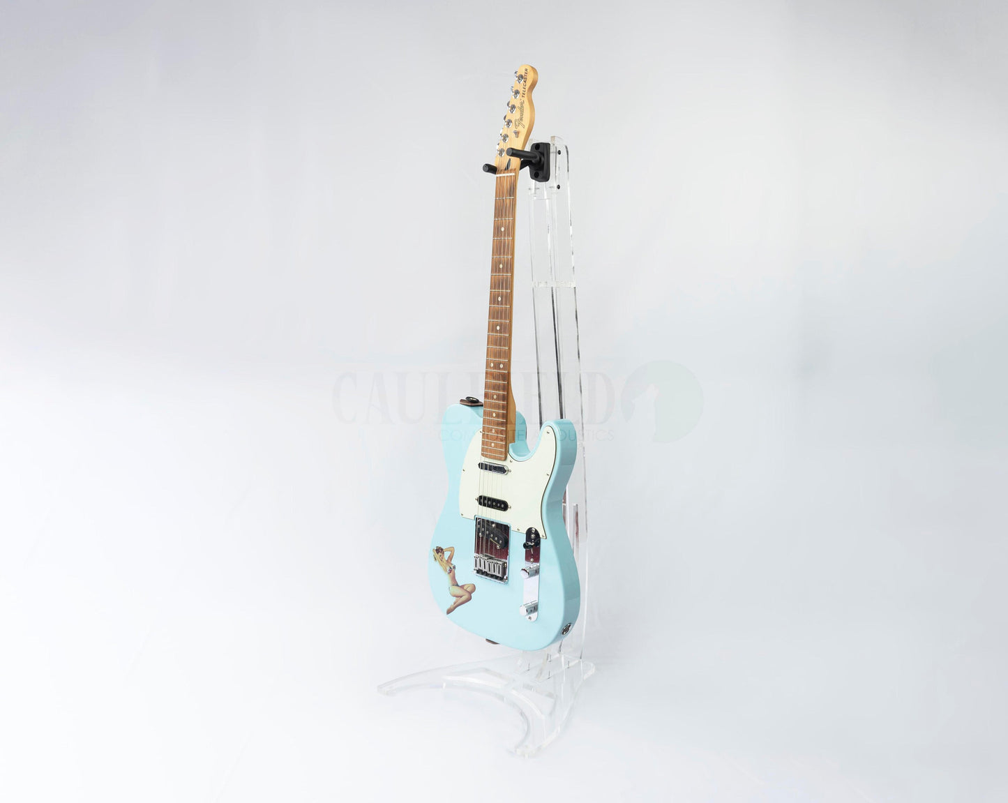 Transparent Guitar Hanging Stand - Bulletproof Polymer Glass, Made to order, Ireland